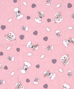 ΣΕΝΤΟΝΑΚΙ ΛΙΚΝΟΥ bebe Προβατάκι 05 80Χ110 Pink Flannel cotton 100%
