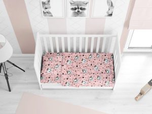 ΣΕΝΤΟΝΙΑ ΕΜΠΡΙΜΕ ΣΕΤ 3 τεμ bebe Puppy-Kitten 18 120Χ160 Pink Flannel cotton 100%